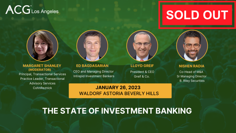 The State of Investment Banking ACG Los Angeles